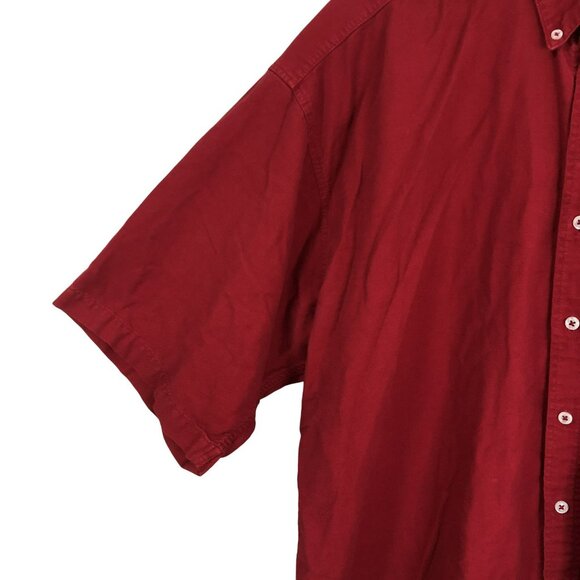 Disney Originals Shirt Mickey Mouse Embroidered Men Button-Up XL 100% Cotton Red - Picture 5 of 11